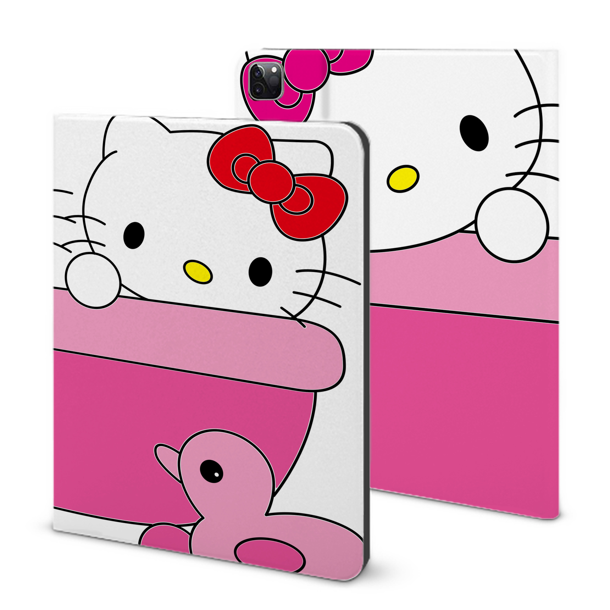 （画像用） Hello Kitty ハローキティ IPad ケース ブック型 PUレザー TPU 耐衝撃 軽量 薄型 ペン収納なし 全面保護 IPad 各モデル対応